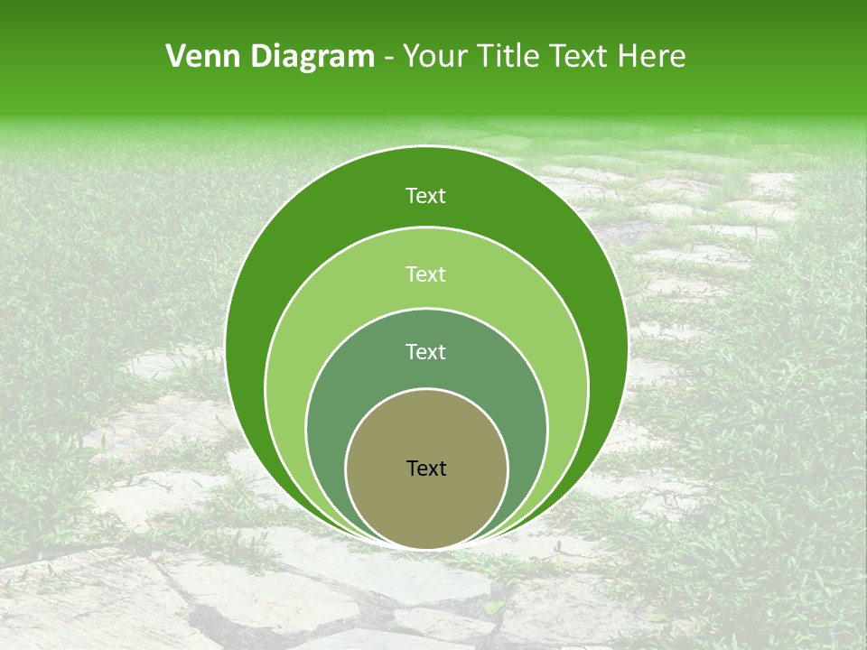 A Stone Path In The Middle Of A Grassy Field PowerPoint Template