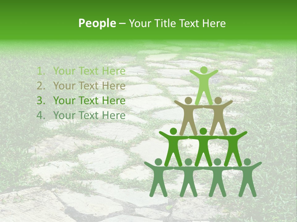 A Stone Path In The Middle Of A Grassy Field PowerPoint Template