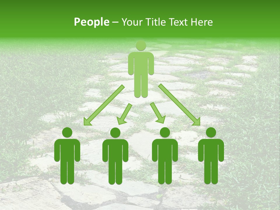 A Stone Path In The Middle Of A Grassy Field PowerPoint Template