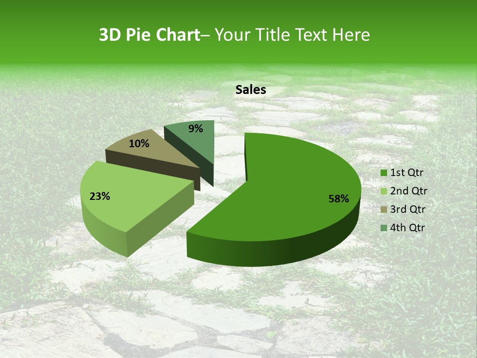 A Stone Path In The Middle Of A Grassy Field PowerPoint Template