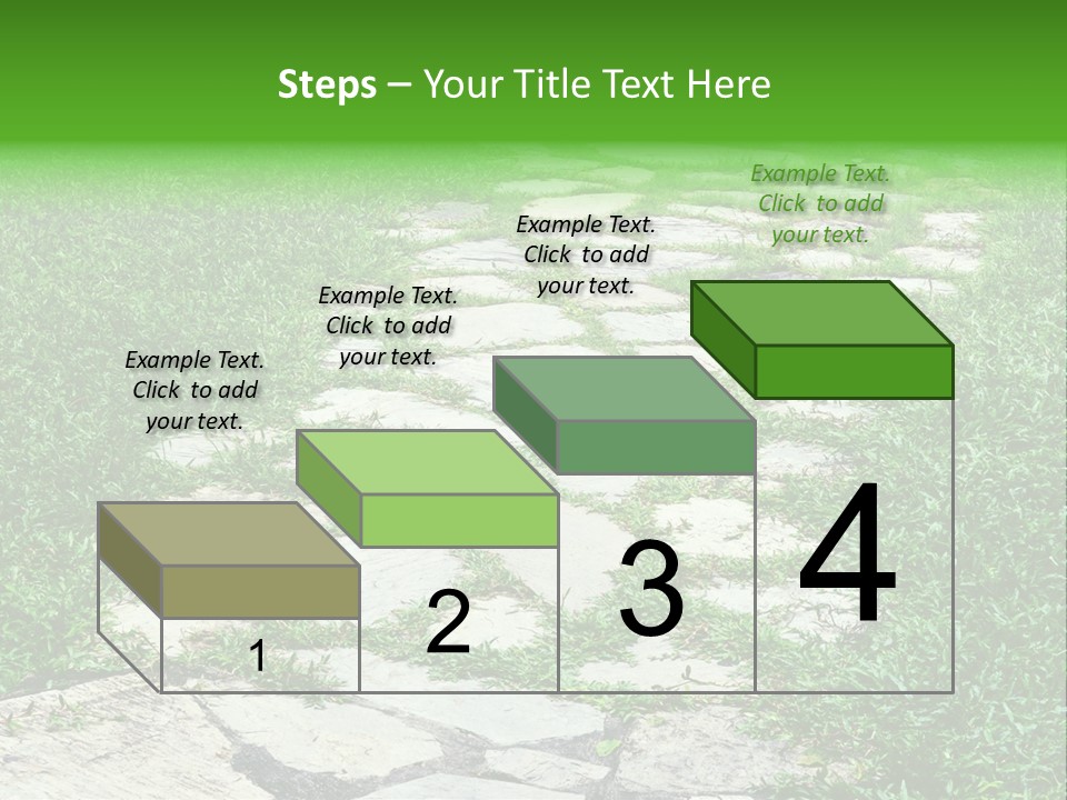 A Stone Path In The Middle Of A Grassy Field PowerPoint Template