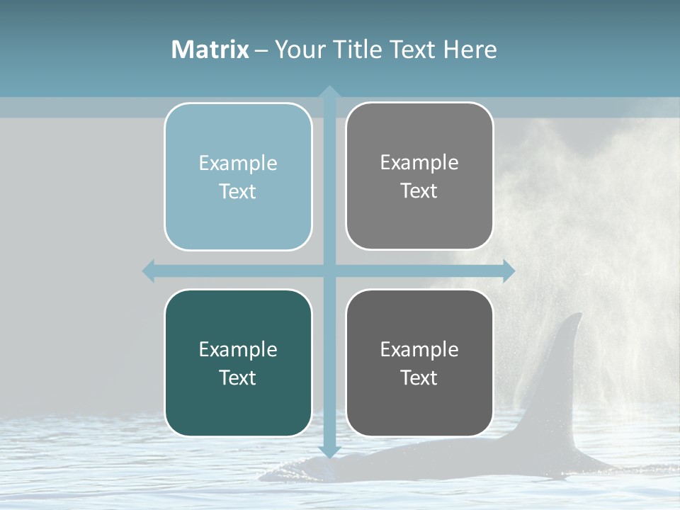 A Whale In The Water With A Lot Of Smoke Coming Out Of It's PowerPoint Template