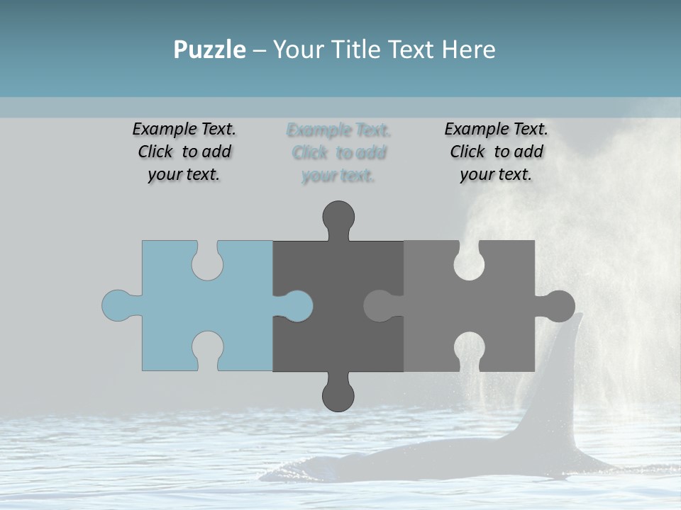 A Whale In The Water With A Lot Of Smoke Coming Out Of It's PowerPoint Template