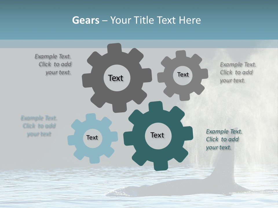 A Whale In The Water With A Lot Of Smoke Coming Out Of It's PowerPoint Template