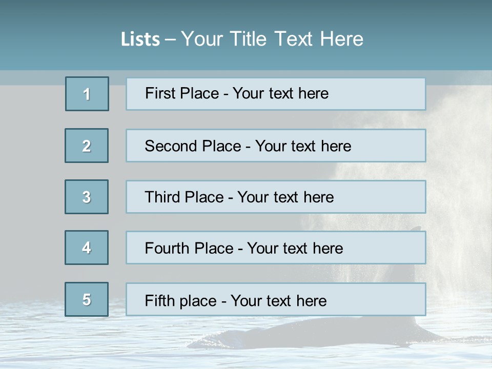 A Whale In The Water With A Lot Of Smoke Coming Out Of It's PowerPoint Template