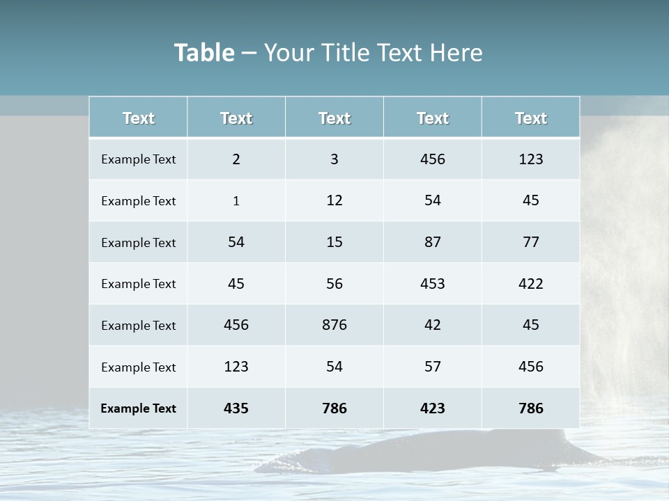 A Whale In The Water With A Lot Of Smoke Coming Out Of It's PowerPoint Template