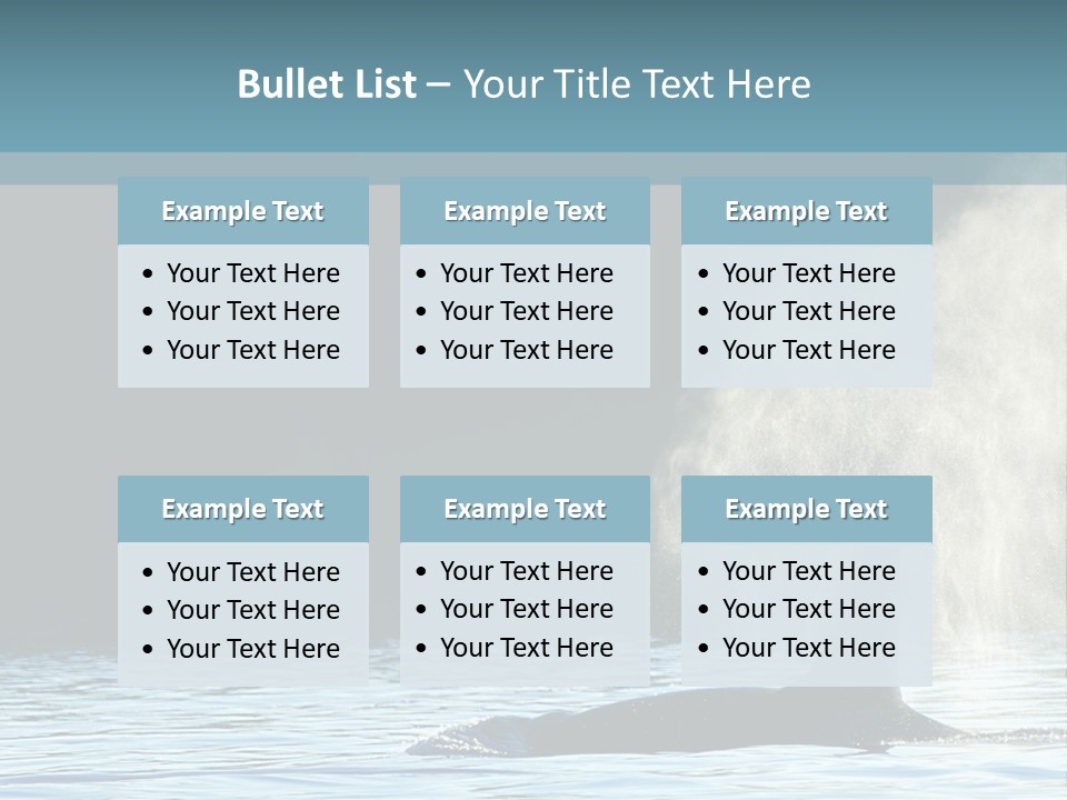 A Whale In The Water With A Lot Of Smoke Coming Out Of It's PowerPoint Template