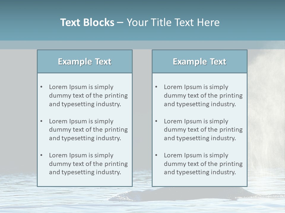 A Whale In The Water With A Lot Of Smoke Coming Out Of It's PowerPoint Template