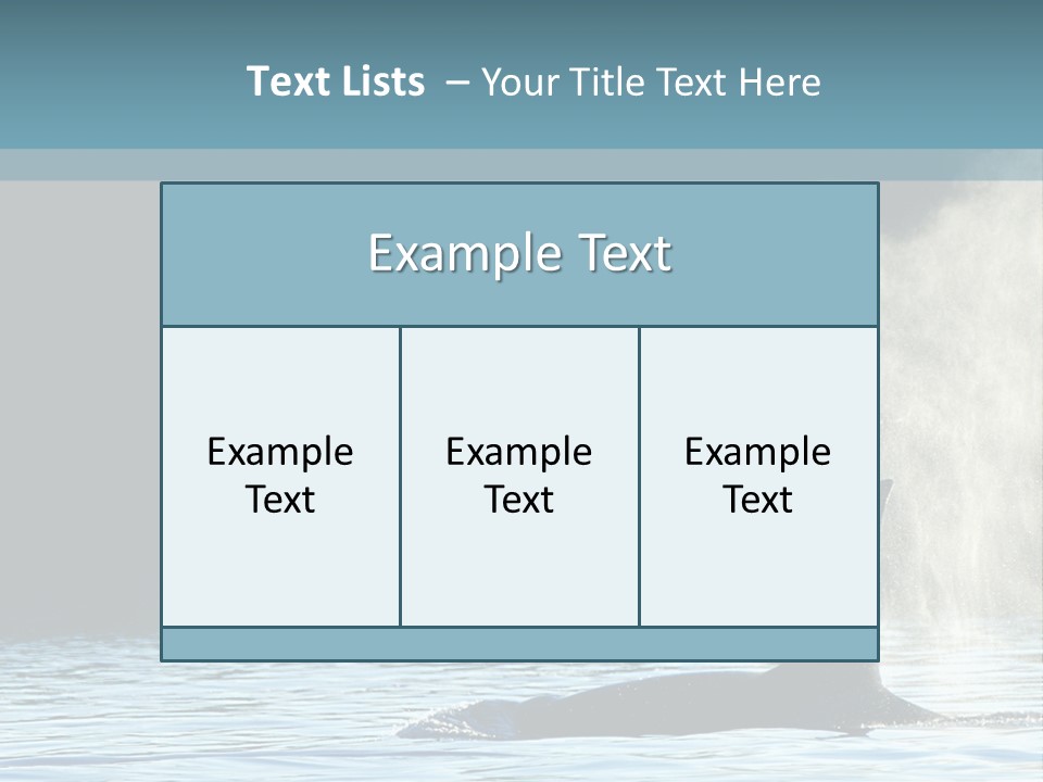 A Whale In The Water With A Lot Of Smoke Coming Out Of It's PowerPoint Template