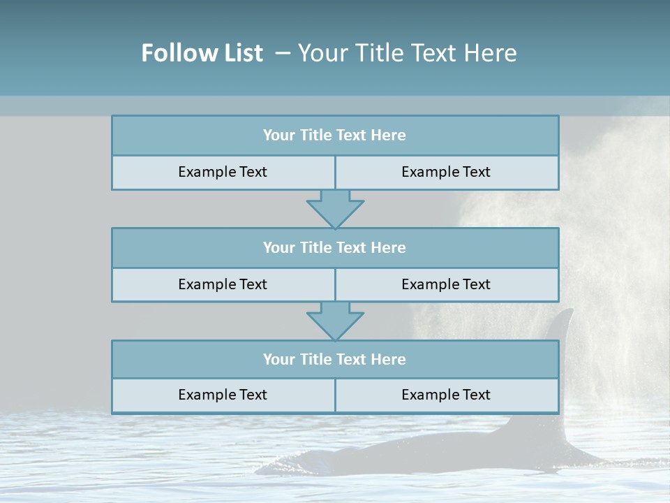 A Whale In The Water With A Lot Of Smoke Coming Out Of It's PowerPoint Template