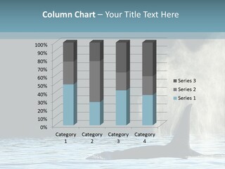 A Whale In The Water With A Lot Of Smoke Coming Out Of It's PowerPoint Template