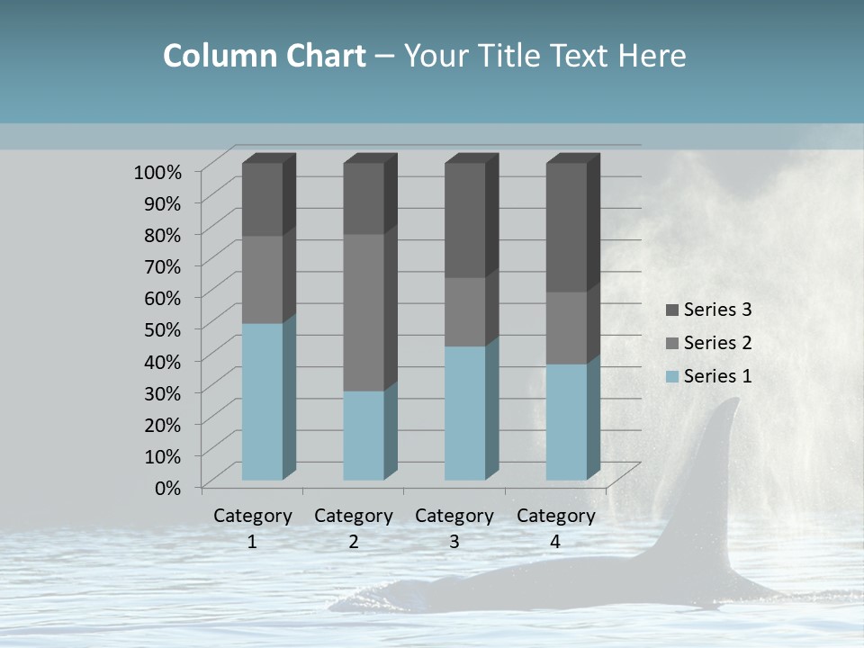 A Whale In The Water With A Lot Of Smoke Coming Out Of It's PowerPoint Template