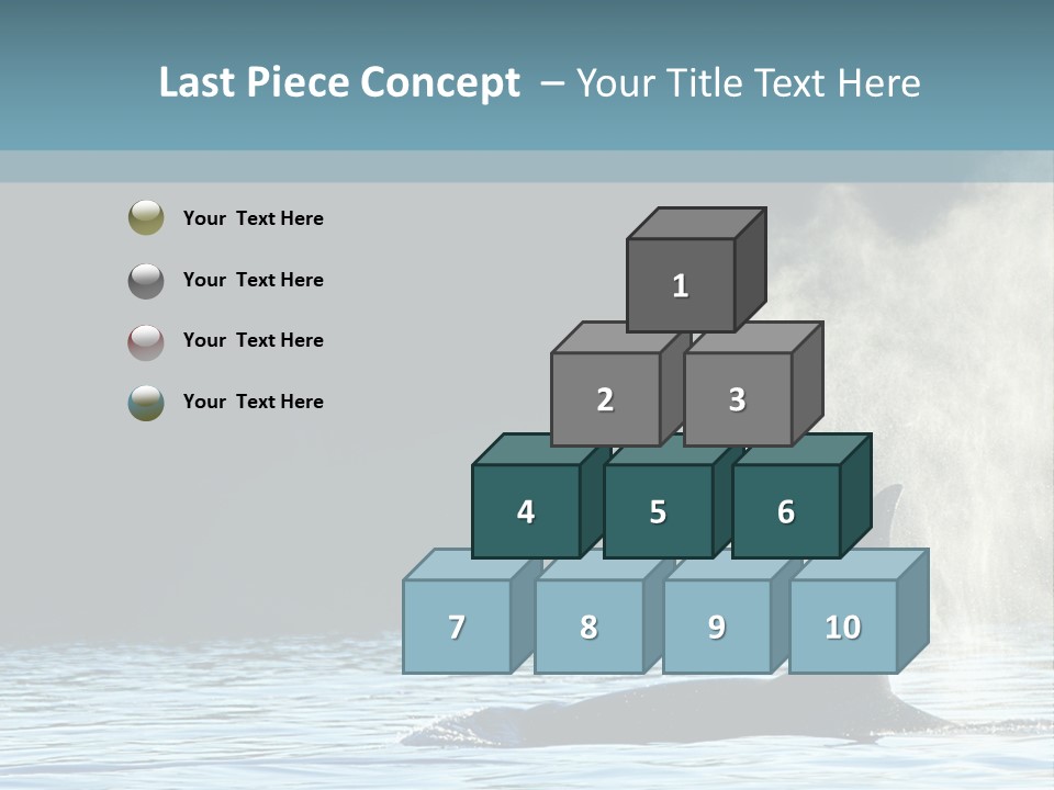 A Whale In The Water With A Lot Of Smoke Coming Out Of It's PowerPoint Template