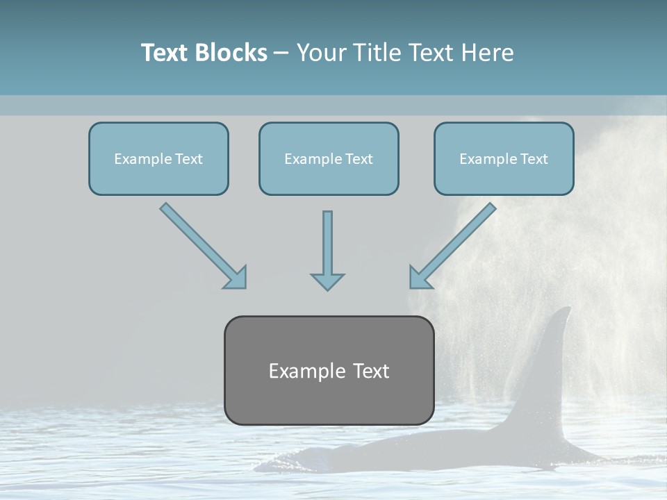 A Whale In The Water With A Lot Of Smoke Coming Out Of It's PowerPoint Template