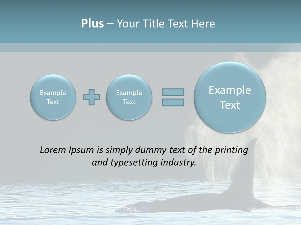 A Whale In The Water With A Lot Of Smoke Coming Out Of It's PowerPoint Template