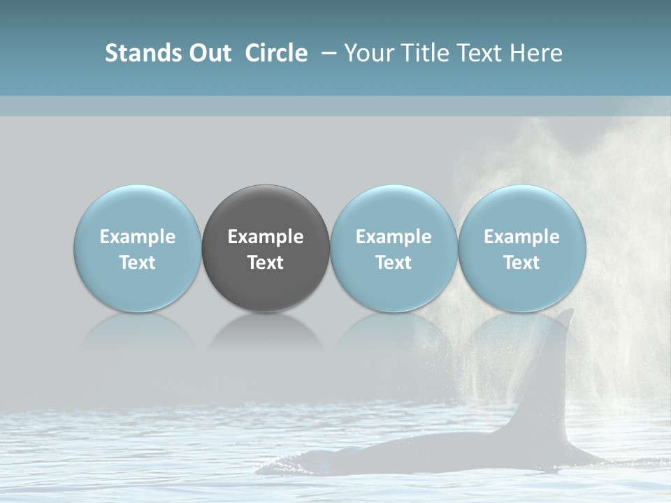 A Whale In The Water With A Lot Of Smoke Coming Out Of It's PowerPoint Template