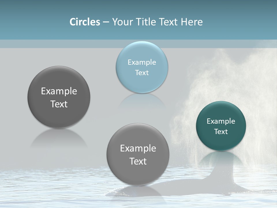 A Whale In The Water With A Lot Of Smoke Coming Out Of It's PowerPoint Template