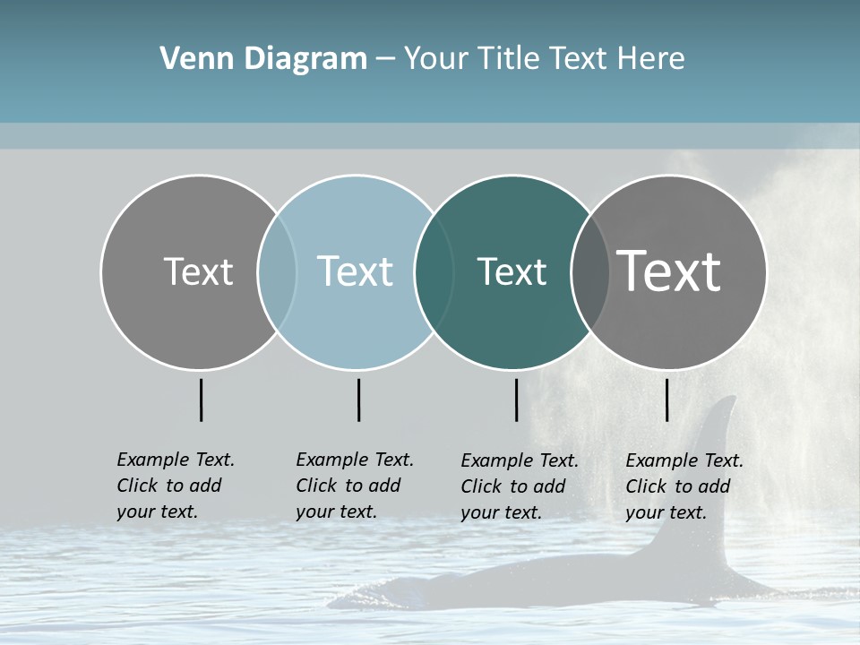 A Whale In The Water With A Lot Of Smoke Coming Out Of It's PowerPoint Template