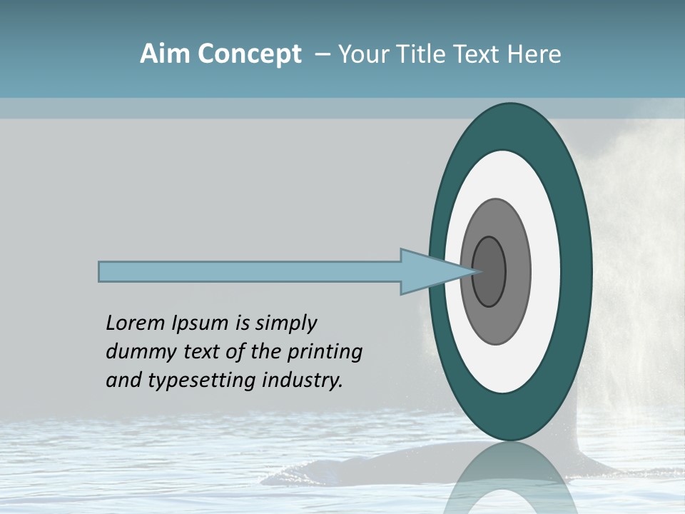 A Whale In The Water With A Lot Of Smoke Coming Out Of It's PowerPoint Template