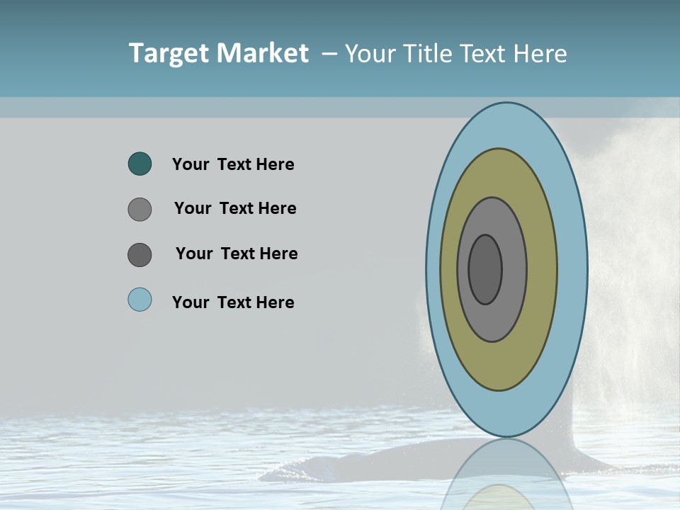 A Whale In The Water With A Lot Of Smoke Coming Out Of It's PowerPoint Template