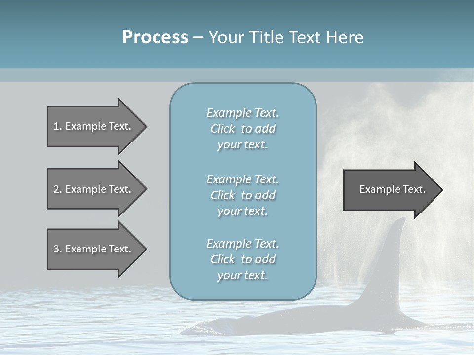 A Whale In The Water With A Lot Of Smoke Coming Out Of It's PowerPoint Template