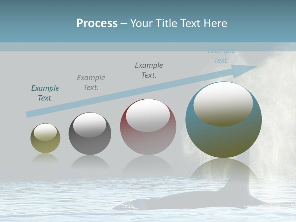 A Whale In The Water With A Lot Of Smoke Coming Out Of It's PowerPoint Template