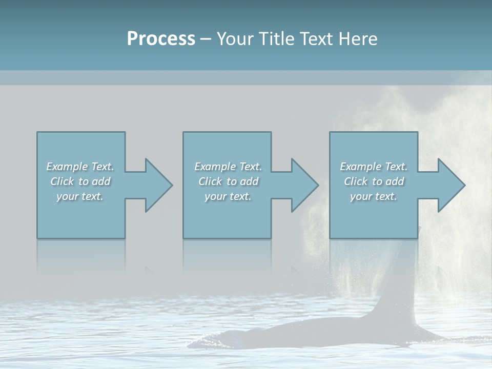A Whale In The Water With A Lot Of Smoke Coming Out Of It's PowerPoint Template