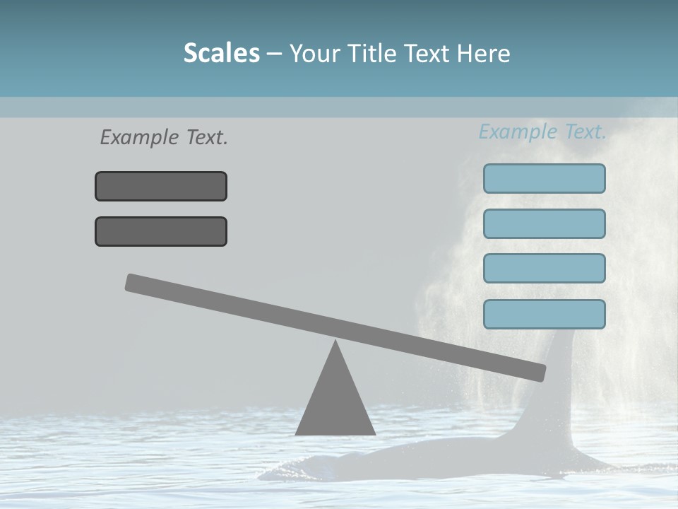 A Whale In The Water With A Lot Of Smoke Coming Out Of It's PowerPoint Template