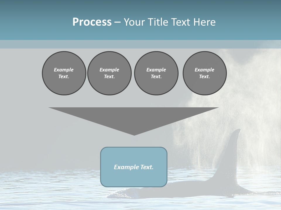 A Whale In The Water With A Lot Of Smoke Coming Out Of It's PowerPoint Template