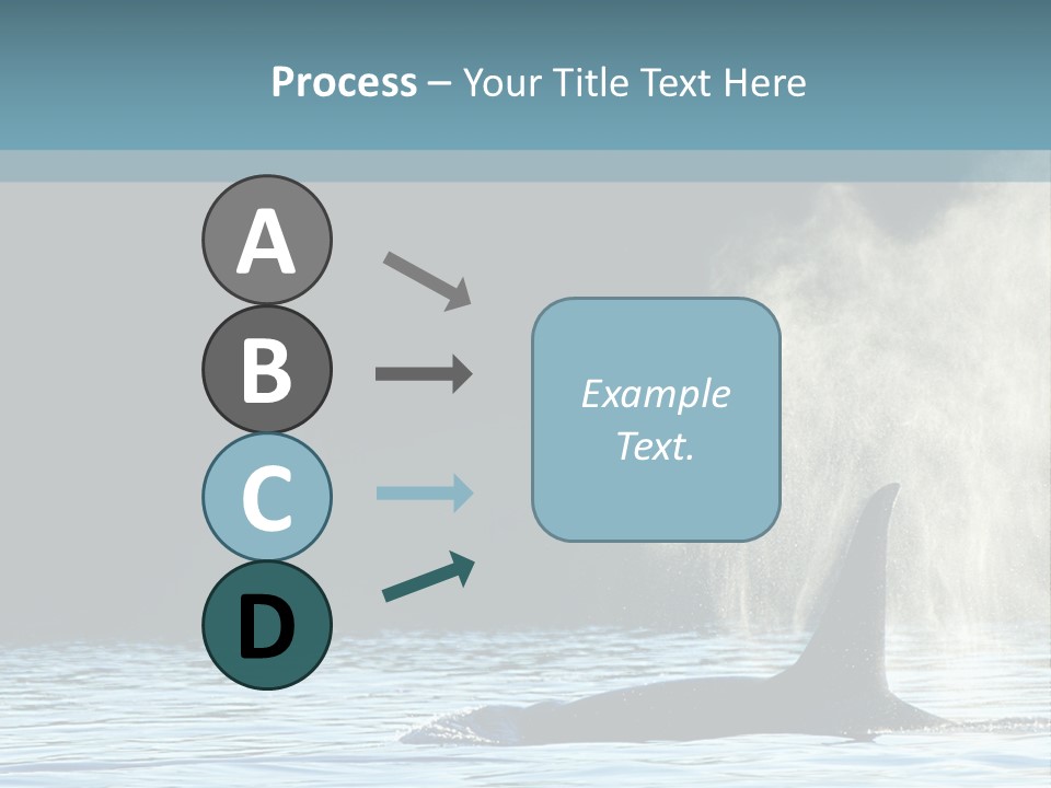 A Whale In The Water With A Lot Of Smoke Coming Out Of It's PowerPoint Template