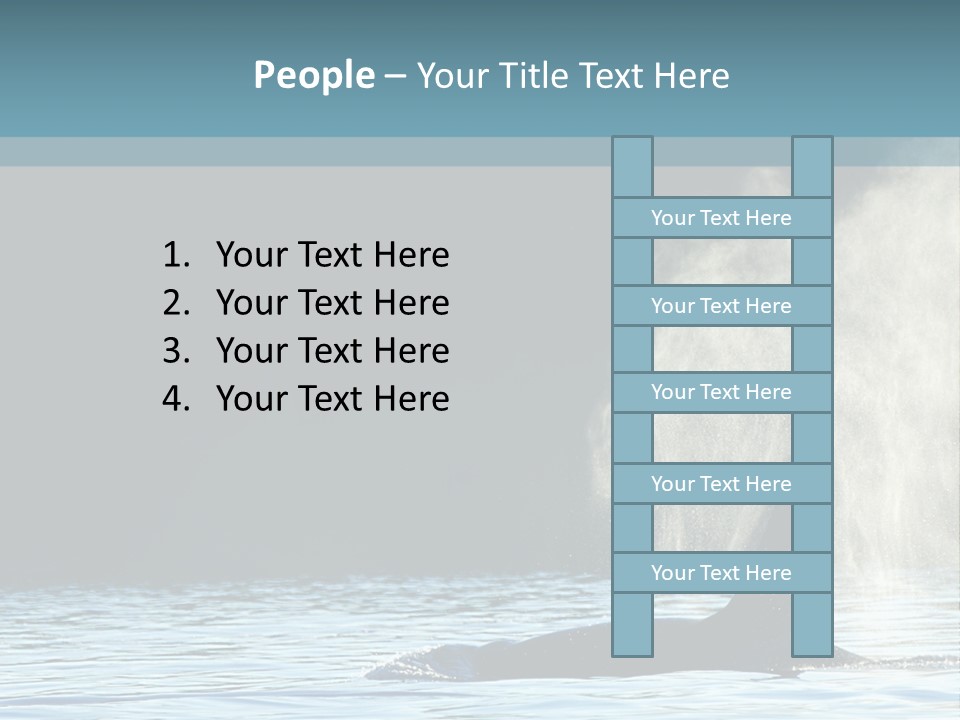 A Whale In The Water With A Lot Of Smoke Coming Out Of It's PowerPoint Template