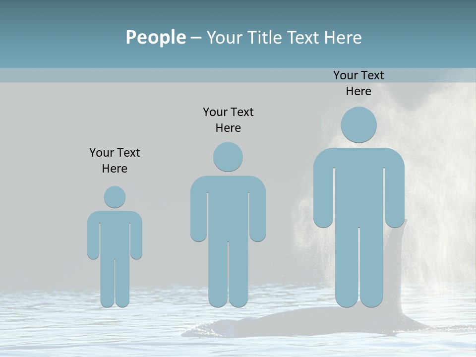 A Whale In The Water With A Lot Of Smoke Coming Out Of It's PowerPoint Template