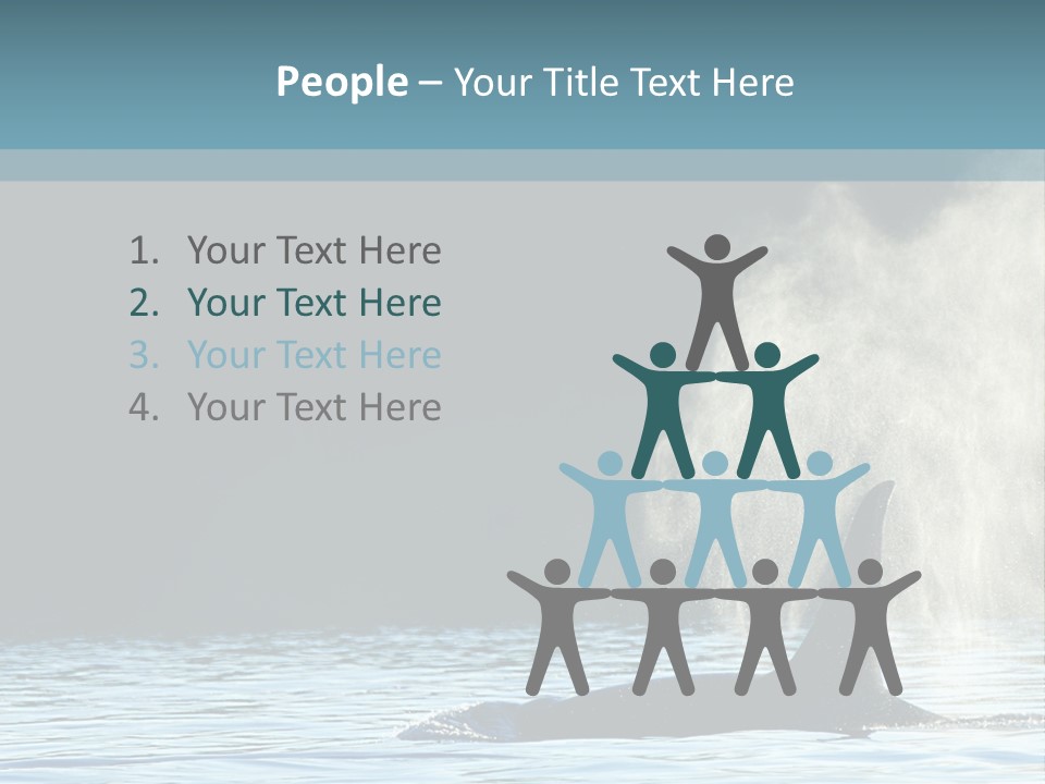 A Whale In The Water With A Lot Of Smoke Coming Out Of It's PowerPoint Template