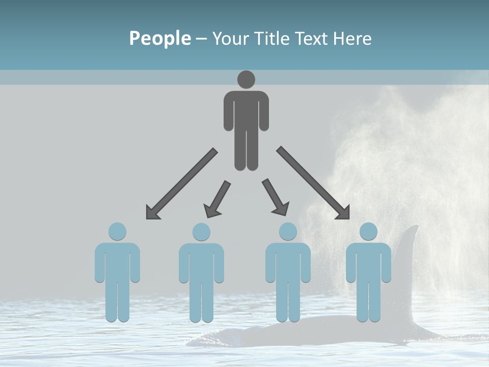 A Whale In The Water With A Lot Of Smoke Coming Out Of It's PowerPoint Template