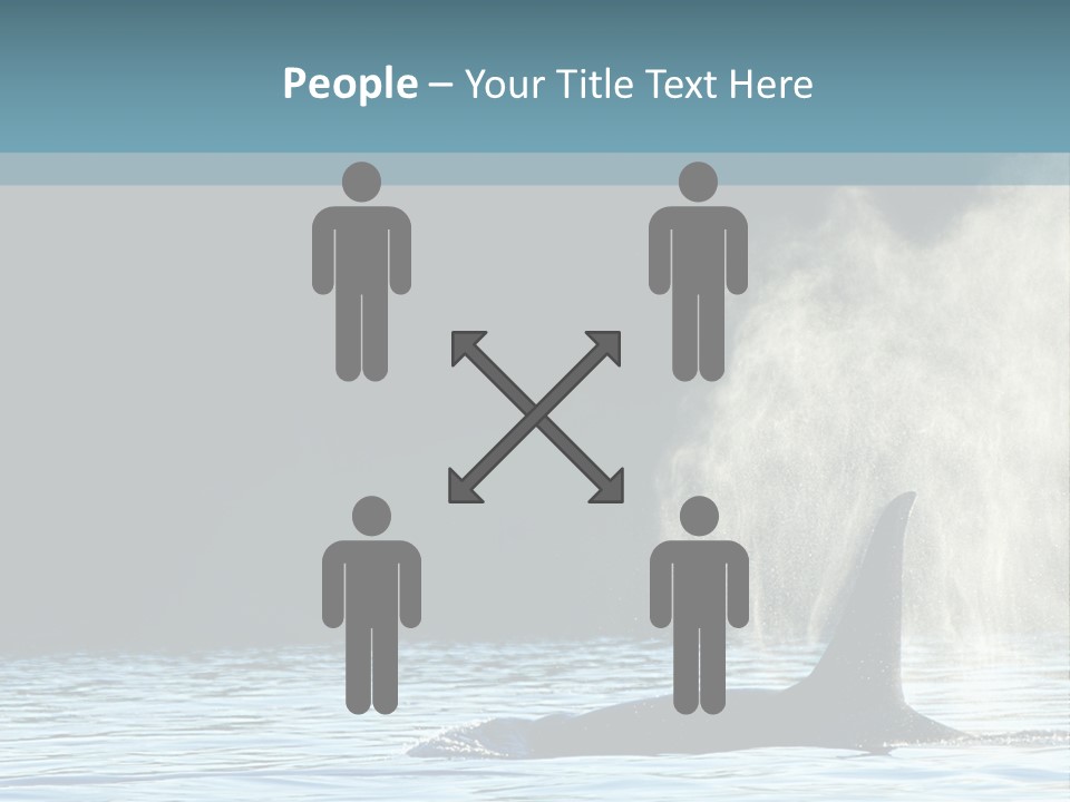 A Whale In The Water With A Lot Of Smoke Coming Out Of It's PowerPoint Template