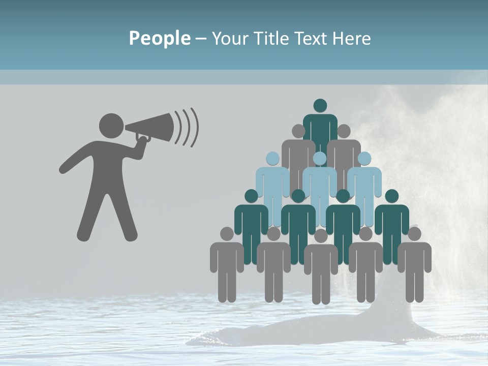 A Whale In The Water With A Lot Of Smoke Coming Out Of It's PowerPoint Template