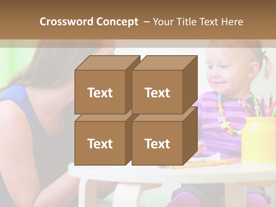 A Woman And A Child Sitting At A Table Eating Food PowerPoint Template