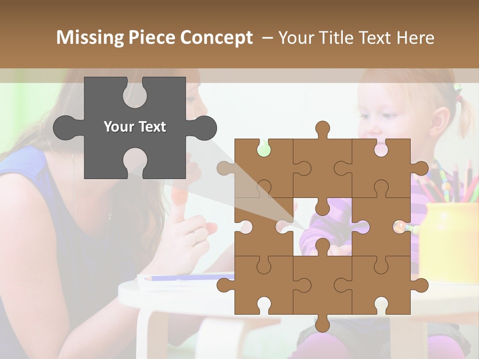 A Woman And A Child Sitting At A Table Eating Food PowerPoint Template