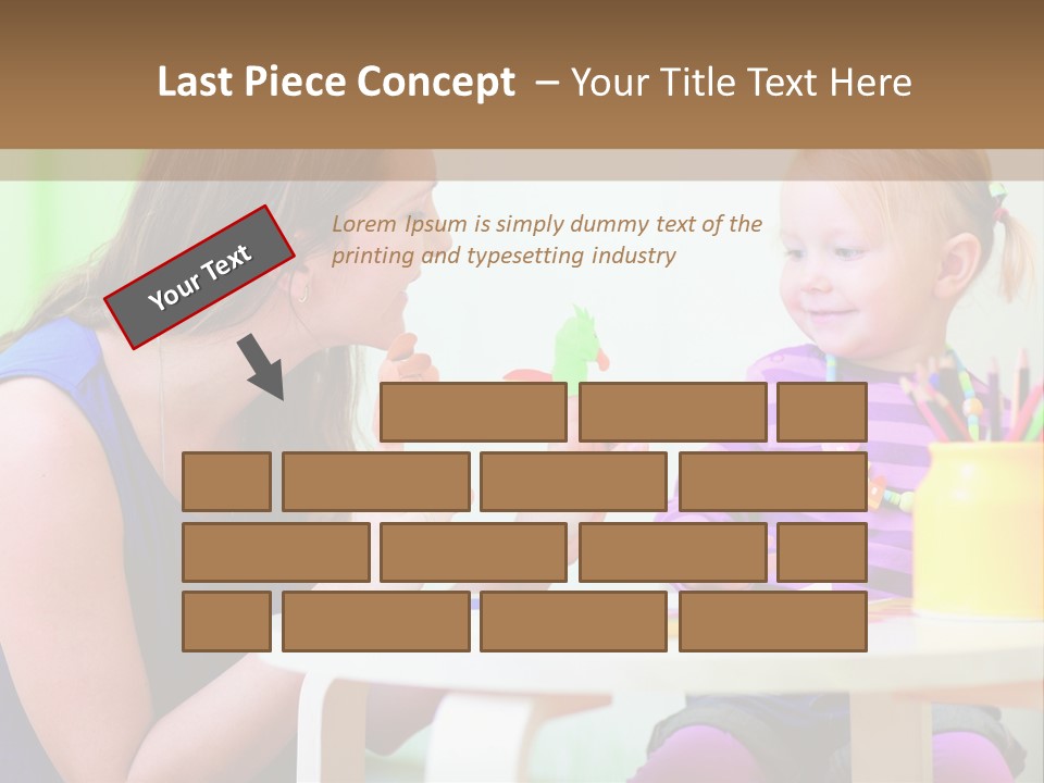 A Woman And A Child Sitting At A Table Eating Food PowerPoint Template