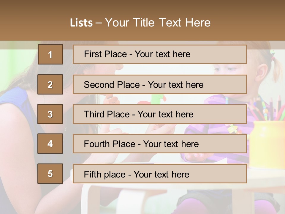 A Woman And A Child Sitting At A Table Eating Food PowerPoint Template