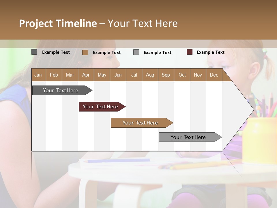 A Woman And A Child Sitting At A Table Eating Food PowerPoint Template
