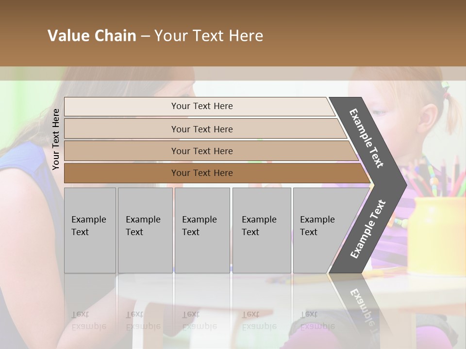 A Woman And A Child Sitting At A Table Eating Food PowerPoint Template