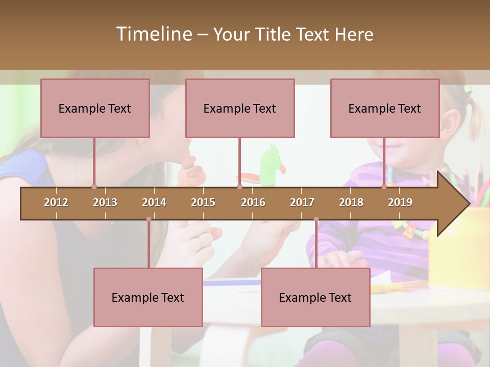 A Woman And A Child Sitting At A Table Eating Food PowerPoint Template