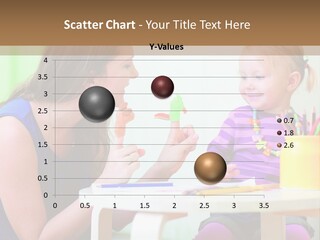 A Woman And A Child Sitting At A Table Eating Food PowerPoint Template