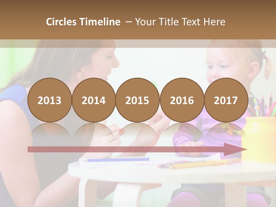 A Woman And A Child Sitting At A Table Eating Food PowerPoint Template