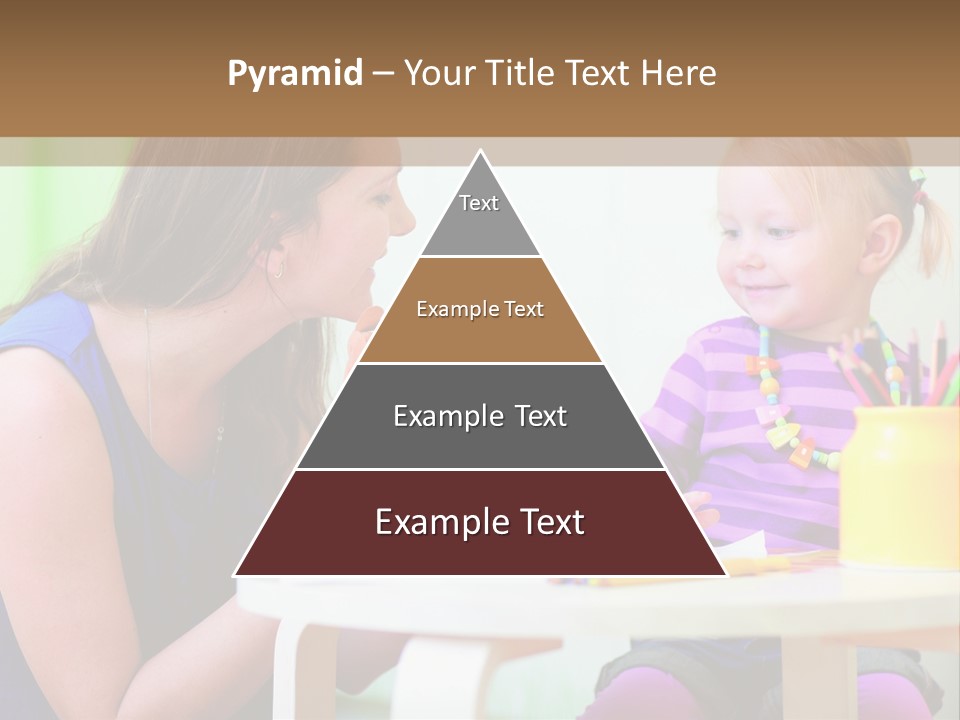A Woman And A Child Sitting At A Table Eating Food PowerPoint Template
