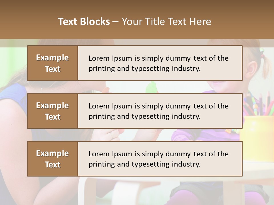 A Woman And A Child Sitting At A Table Eating Food PowerPoint Template