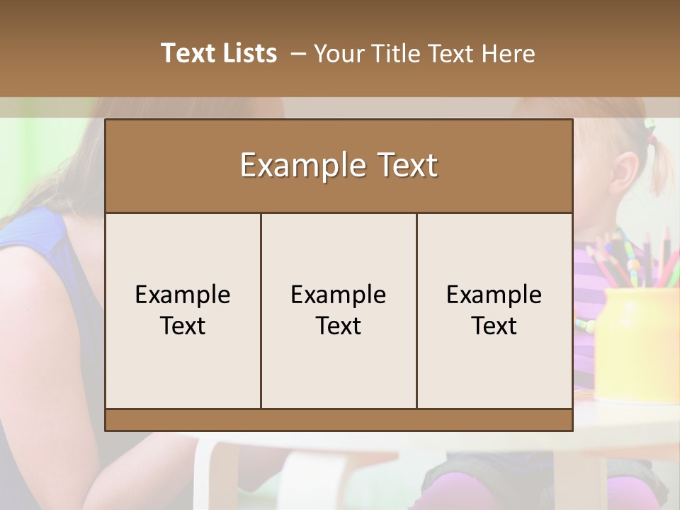 A Woman And A Child Sitting At A Table Eating Food PowerPoint Template