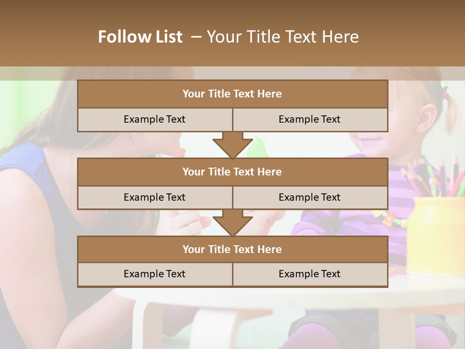 A Woman And A Child Sitting At A Table Eating Food PowerPoint Template