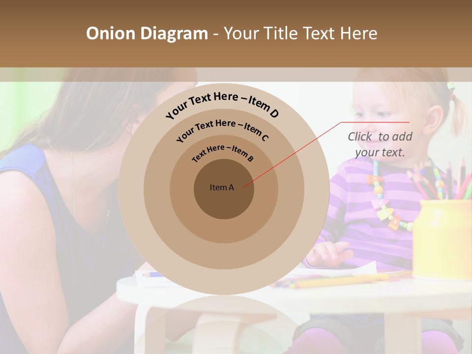 A Woman And A Child Sitting At A Table Eating Food PowerPoint Template